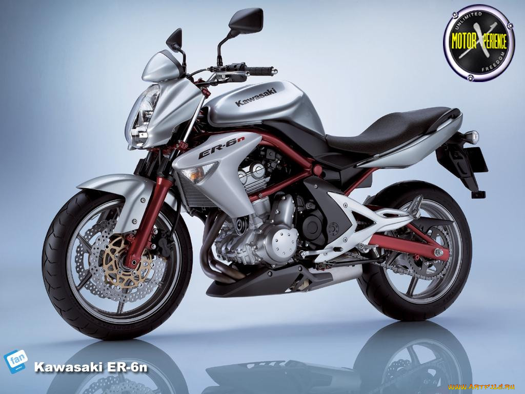 kawasaki, er, silver, 